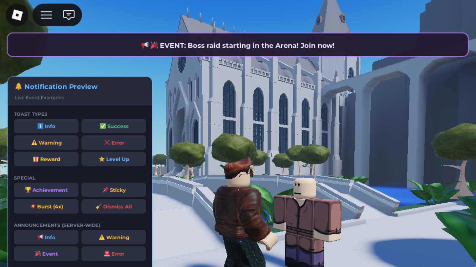 Server announcement