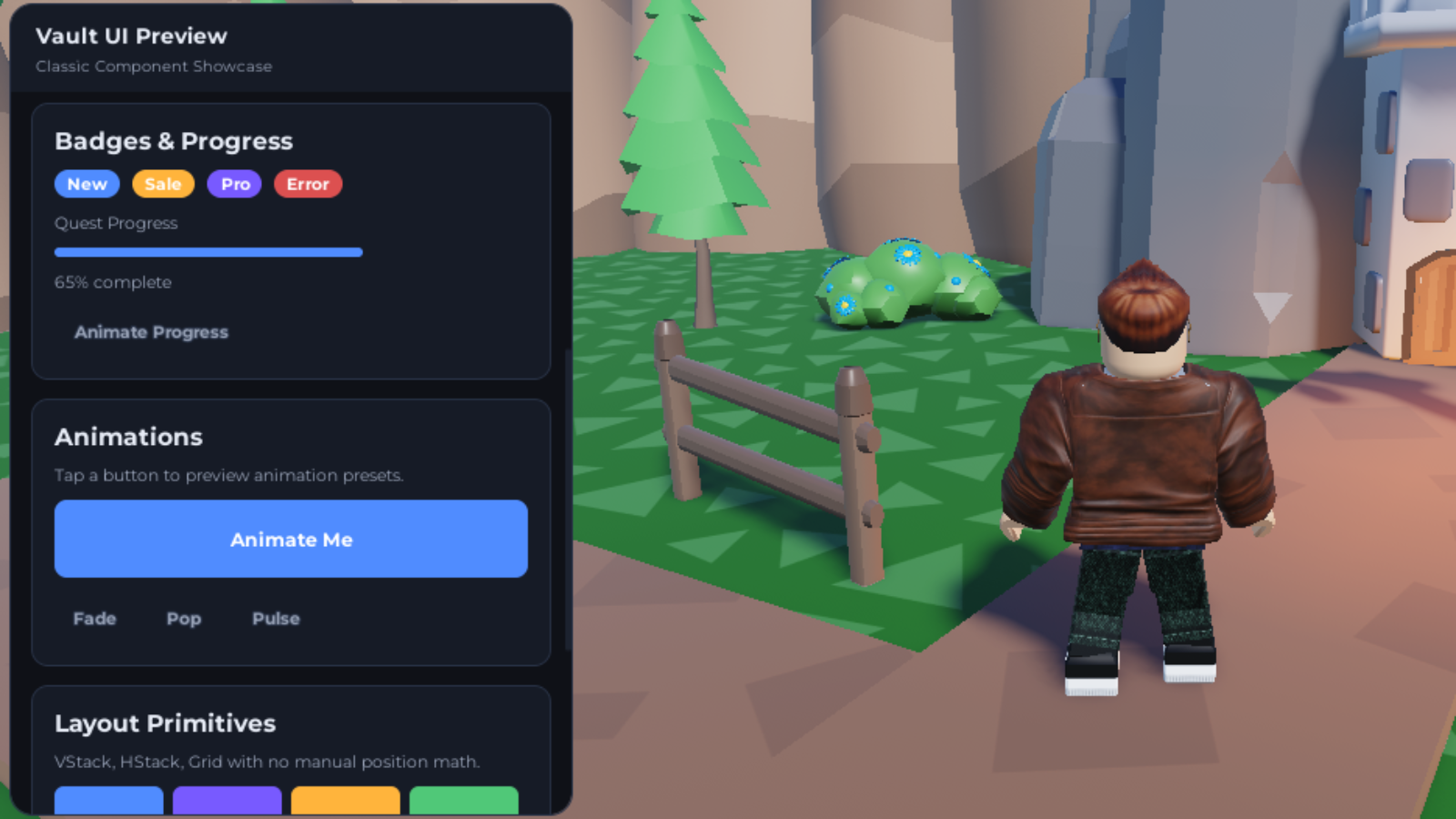 Badges, progress, and animation presets